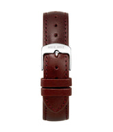16mm Burgundy Smooth Leather Watch Strap