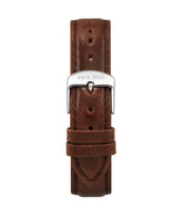 18mm Dark Brown Smooth Leather Watch Strap