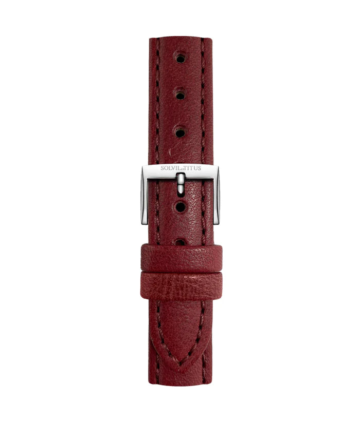 14mm Brown Smooth Leather Watch Strap
