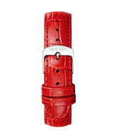 18mm Red Croco Pattern Leather Watch Strap