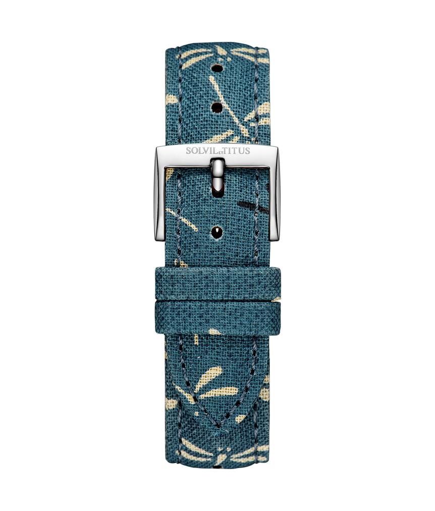 18mm Ocean Blue Japanese Fabric Watch Strap