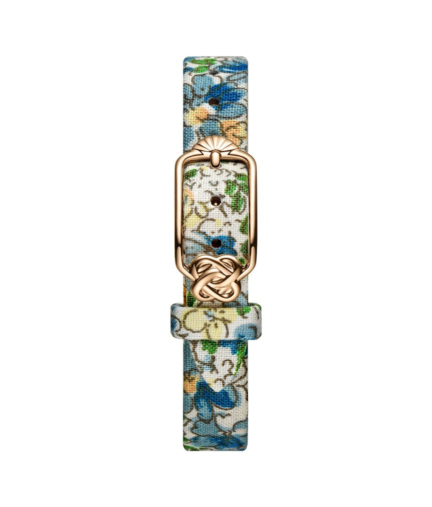 12mm Ocean Blue Floral Japanese Fabric Watch Strap