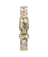 12mm Raspberry Floral Japanese Fabric Watch Strap