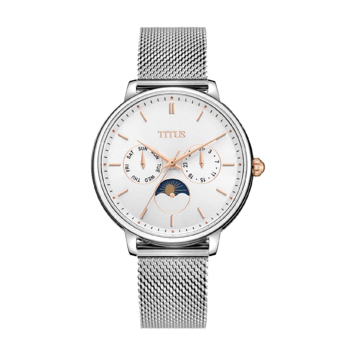 Fashionista Multi-Function with Day Night Indicator Quartz Stainless Steel Women Watch W06-03071-006