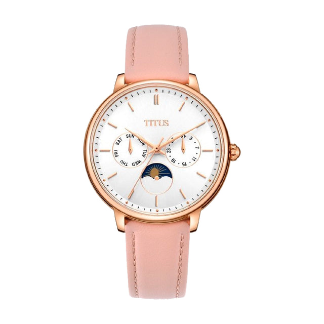 [Online Exclusive] Fashionista Multi-Function Day and Night Display Quartz Leather Women Watch W06-03071-010