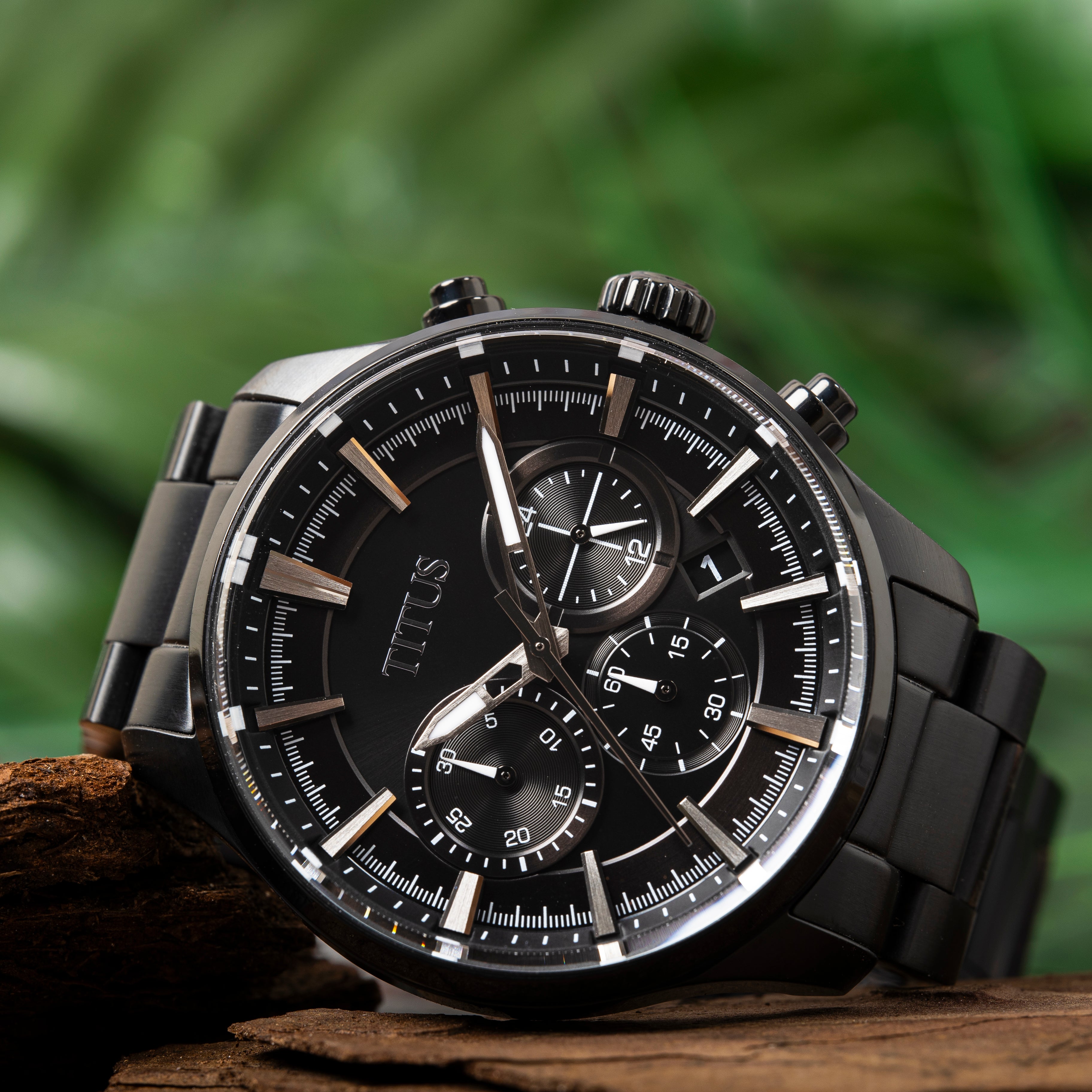 Men's chronograph stainless steel watch sale