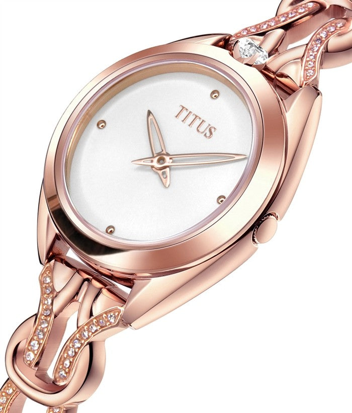 Ring & Knot 2 Hands Quartz Stainless Steel Women Watch W06-03133-007