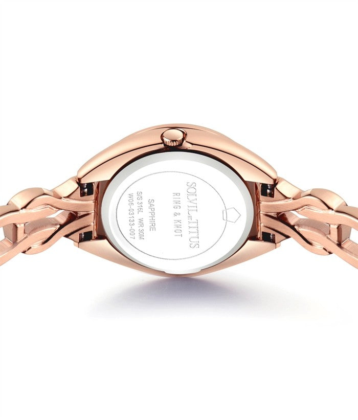 Ring & Knot 2 Hands Quartz Stainless Steel Women Watch W06-03133-007