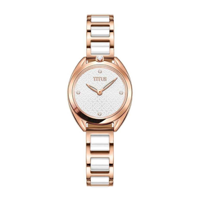 Ring & Knot 2 Hands Quartz Stainless Steel and Ceramic Women Watch W06-03172-003