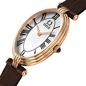 Once 2 Hands Quartz Leather Women Watch W06-03207-008
