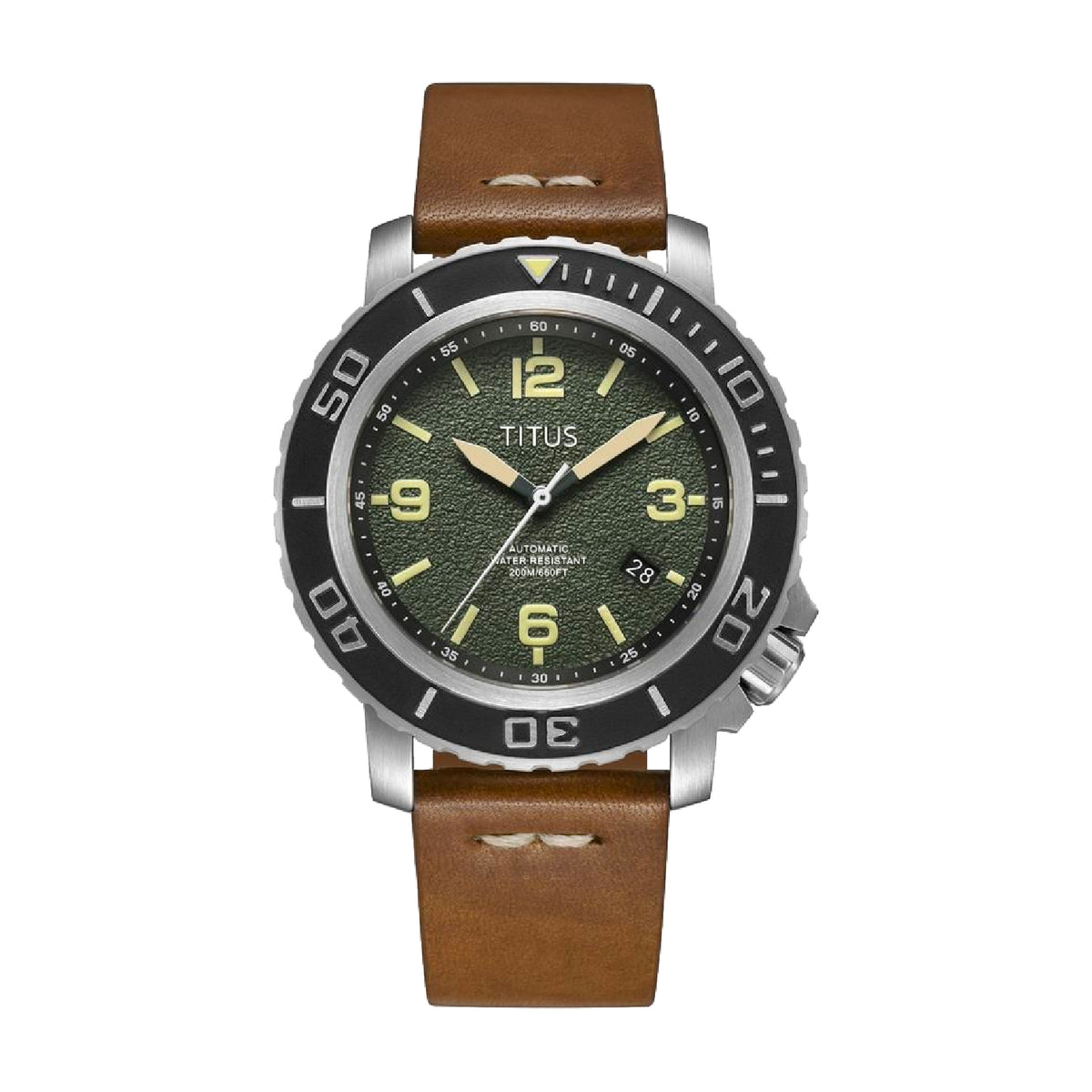 The Cape 3 Hands Date Mechanical Leather Men Watch W06-03227-004