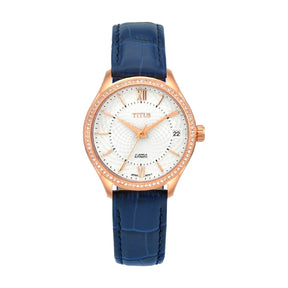 Silverlight 3 Hands Date Mechanical Leather Women Watch W06-03230-006