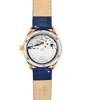 Silverlight 3 Hands Date Mechanical Leather Women Watch W06-03230-008