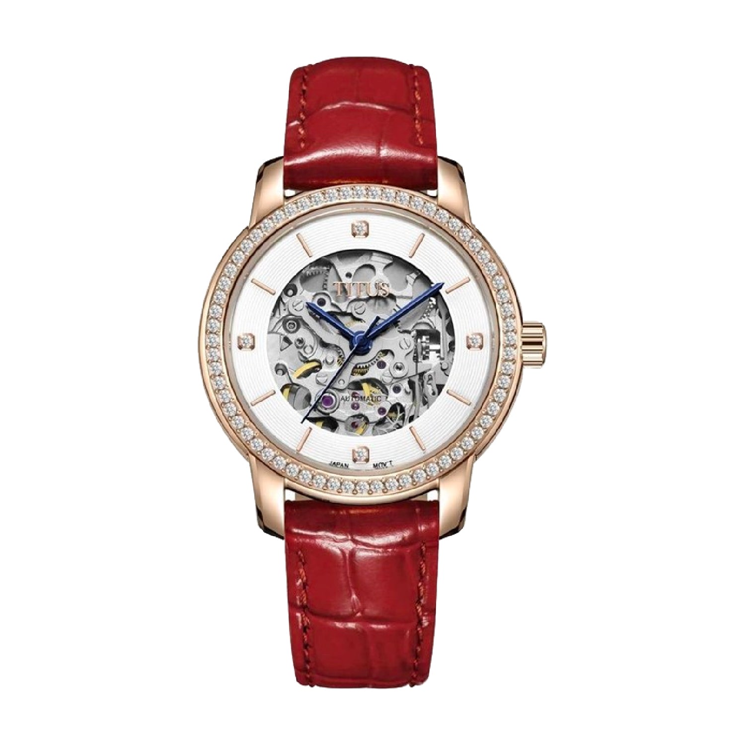 Exquisite 3 Hands Mechanical Leather Women Watch W06-03232-003