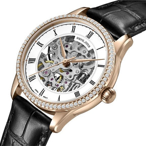 Enlight 3 Hands Mechanical Leather Women Watch W06-03235-003