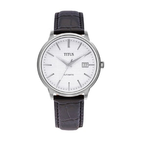 The Dawn 3 Hands Date Mechanical Leather Men Watch W06-03247-001