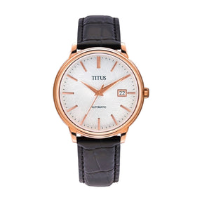 The Dawn 3 Hands Date Mechanical Leather Men Watch W06-03247-003