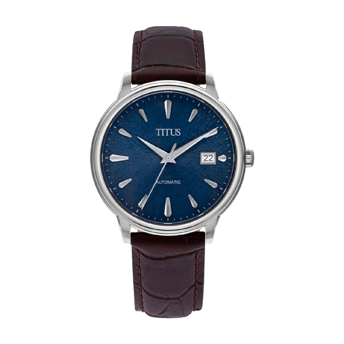 The Dawn 3 Hands Date Mechanical Leather Men Watch W06-03247-006