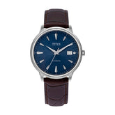 The Dawn 3 Hands Date Mechanical Leather Men Watch W06-03247-006