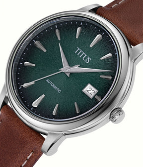 The Dawn 3 Hands Date Mechanical Leather Men Watch W06-03247-007