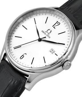 Classicist 3 Hands Date Quartz Leather Men Watch W06-03252-001