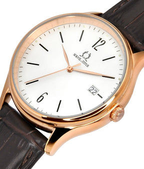 Classicist 3 Hands Date Quartz Leather Men Watch W06-03252-003