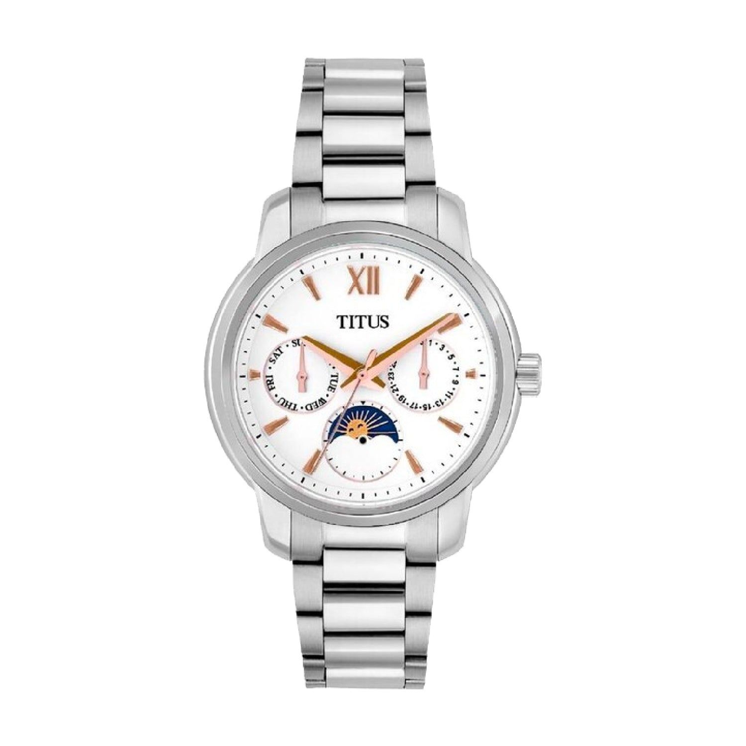 Devot Multi-Function with Day Night Indicator Quartz Stainless Steel Women Watch W06-03262-001
