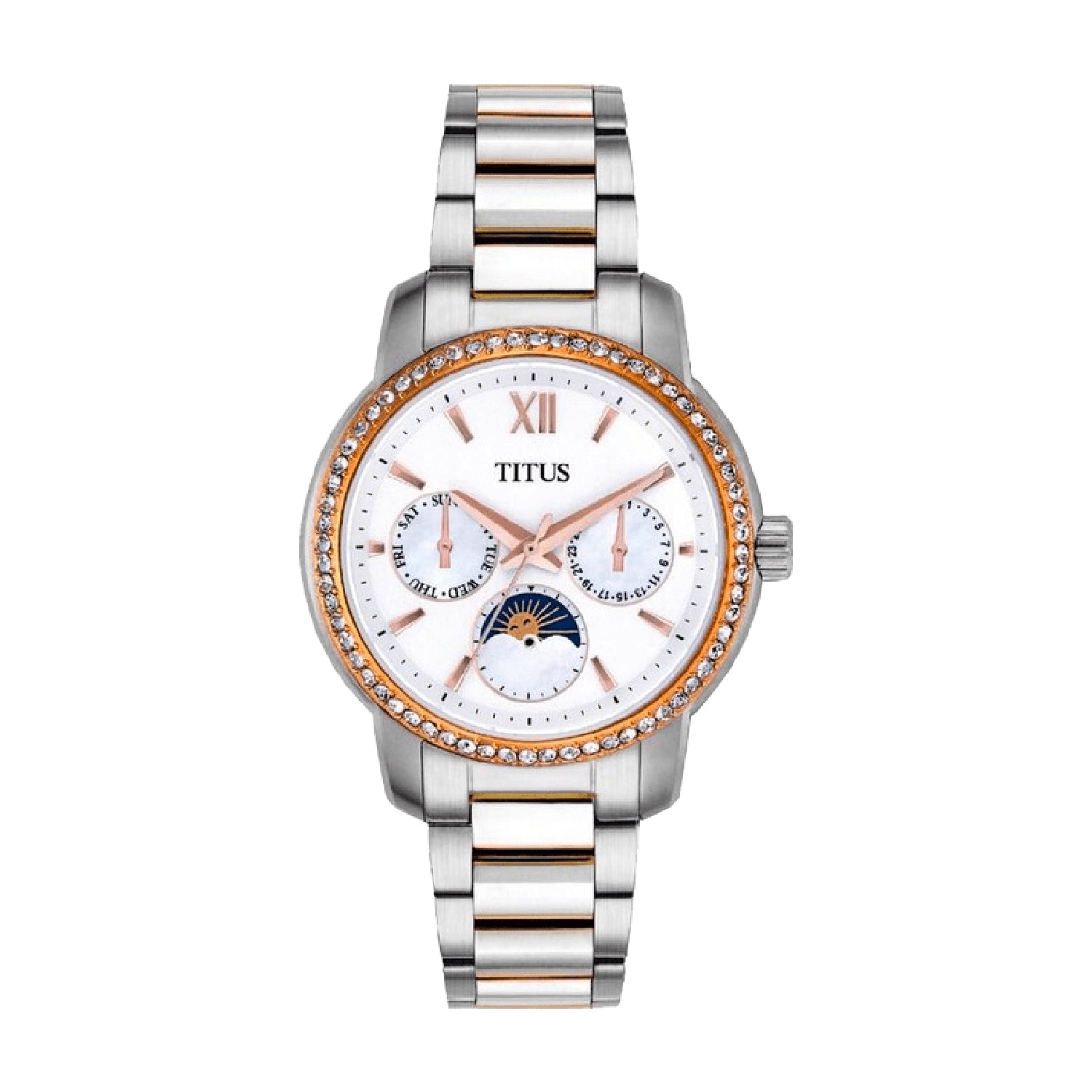 Devot Multi-Function with Day Night Indicator Quartz Stainless Steel Women Watch W06-03262-002