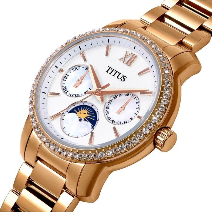 Devot Multi-Function with Day Night Indicator Quartz Stainless Steel Women Watch W06-03262-003