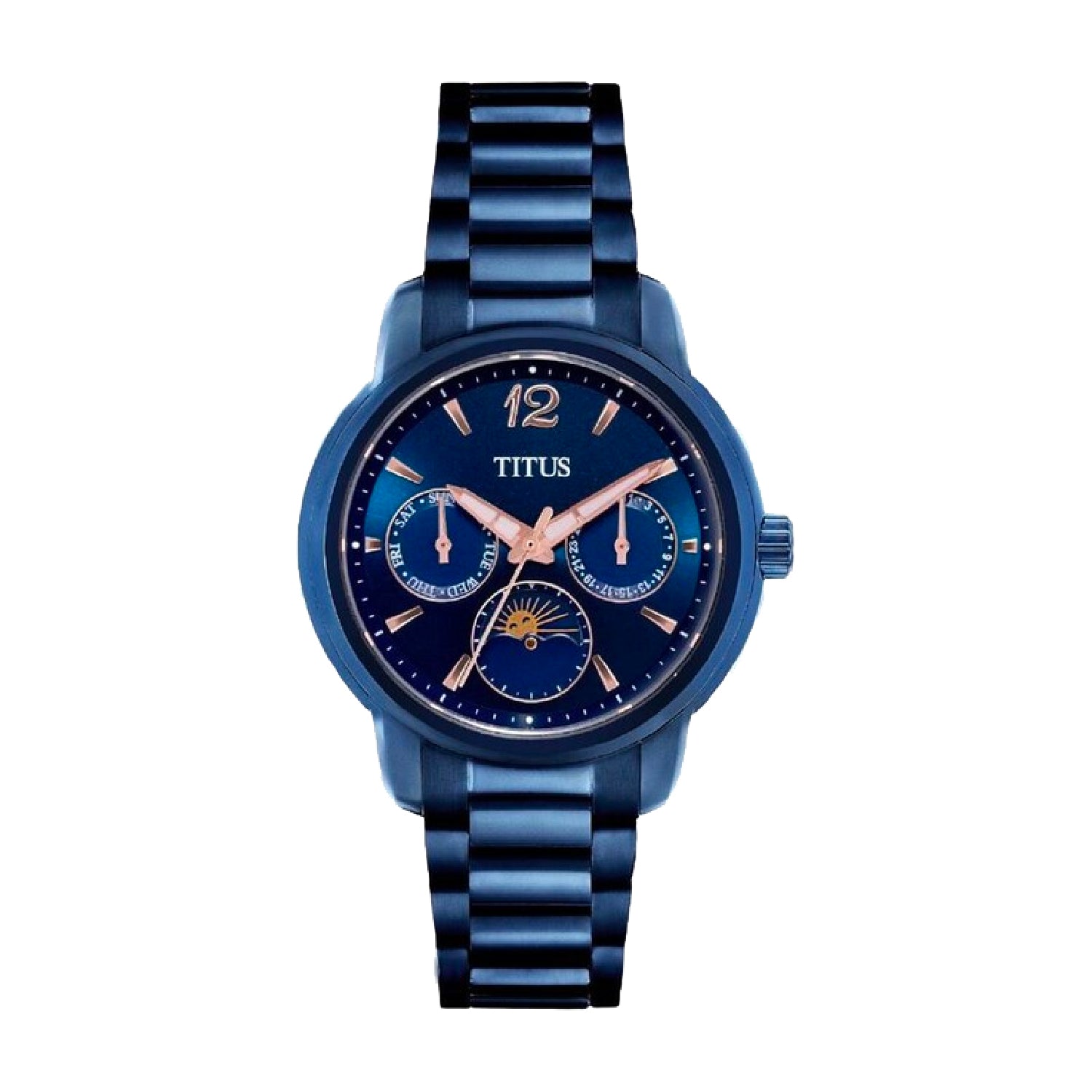 ナルディウッド32。 Devot Multi-Function with Day Night Indicator Quartz Stainless