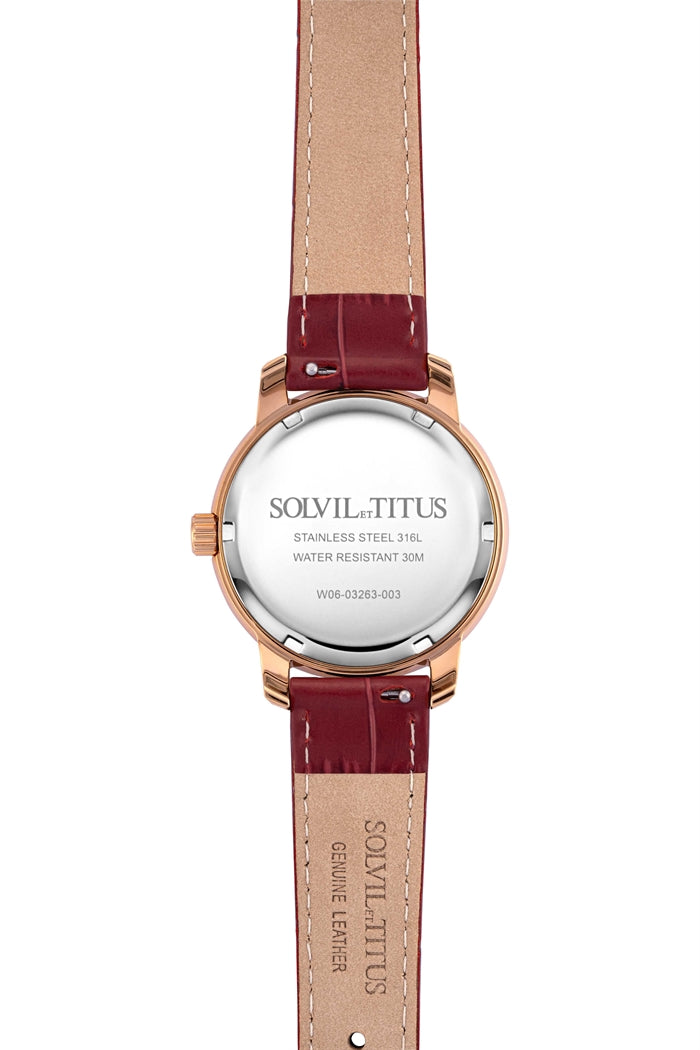 Devot Multi-Function with Day Night Indicator Quartz Leather Women Watch W06-03263-003