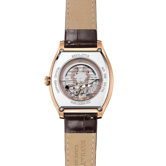 Barrique 3 Hands Mechanical Leather Women Watch W06-03269-002