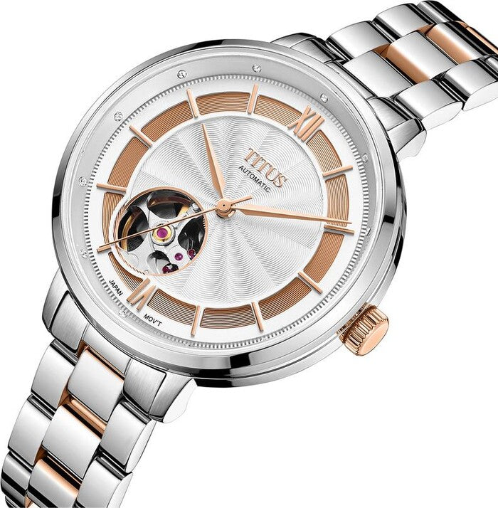 Enlight 3 Hands Mechanical Stainless Steel Women Watch W06-03278-002