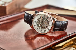Enlight 3 Hands Mechanical Leather Men Watch W06-03234-004