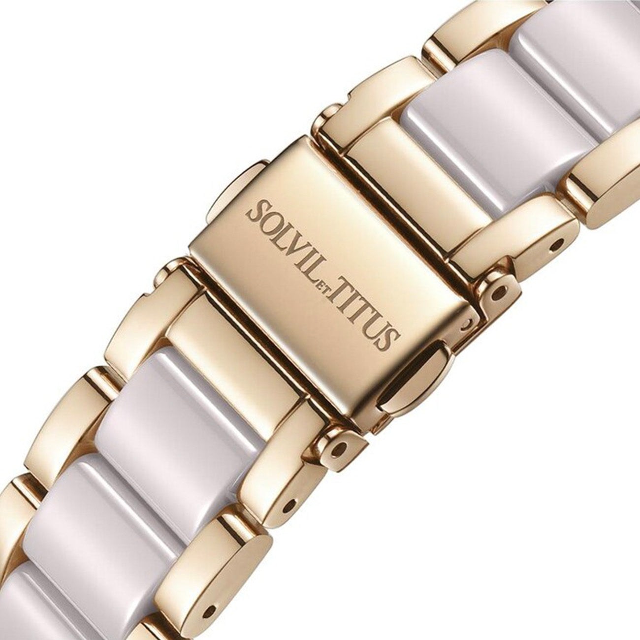 Perse Multi-Function Quartz Stainless Steel with Ceramic Women Watch W06-02108-011